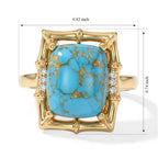 EverTrue Blue Turquoise, White Zircon Fancy Ring Pure Yellow Brass  5.699  Ct._8697278_5