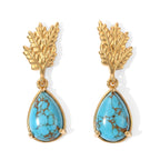 EverTrue Blue Turquoise Fancy Earring Pure Yellow Brass  3.006  Ct._8697362