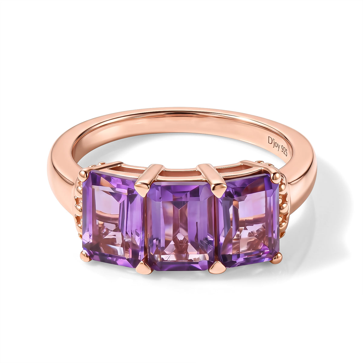 D'Joy Rose De France Amethyst Ring in Rose GoldSterling Silver  2.844  Ct. 8697476 0