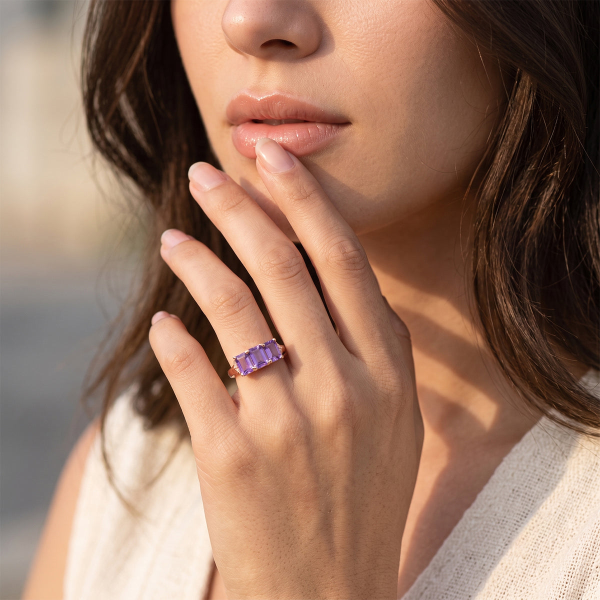 D'Joy Rose De France Amethyst Ring in Rose GoldSterling Silver  2.844  Ct. 8697476 2