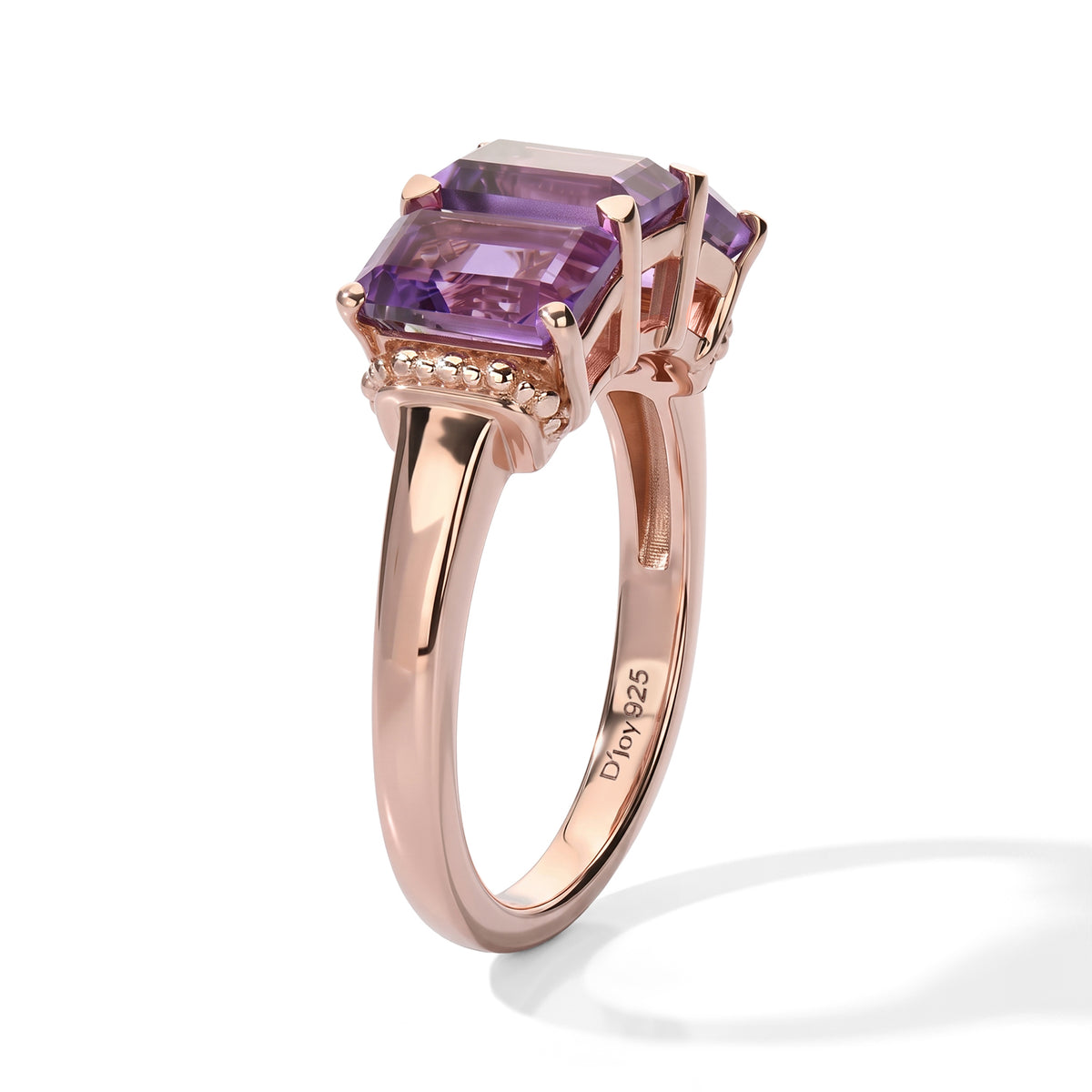 D'Joy Rose De France Amethyst Ring in Rose GoldSterling Silver  2.844  Ct. 8697476 3
