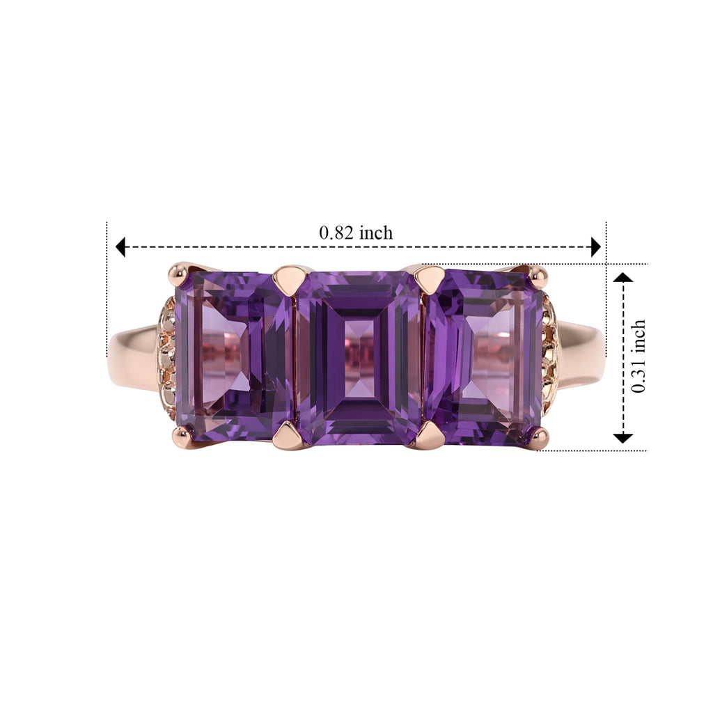 D'Joy Rose De France Amethyst Ring in Rose GoldSterling Silver  2.844  Ct._8697476_5