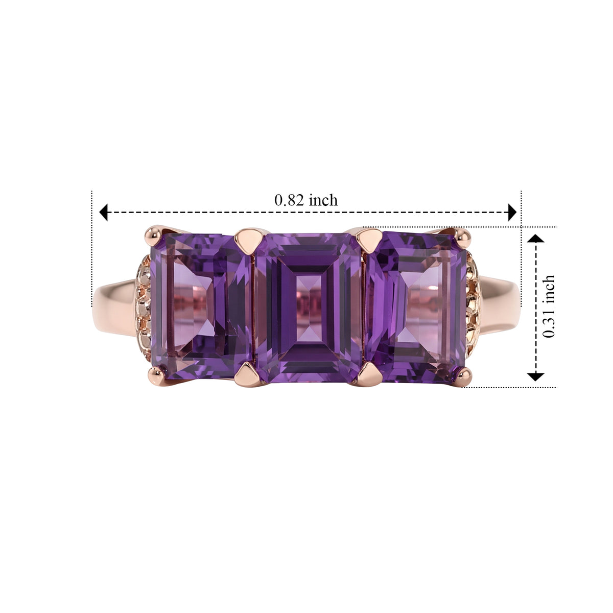 D'Joy Rose De France Amethyst Ring in Rose GoldSterling Silver  2.844  Ct. 8697476 5