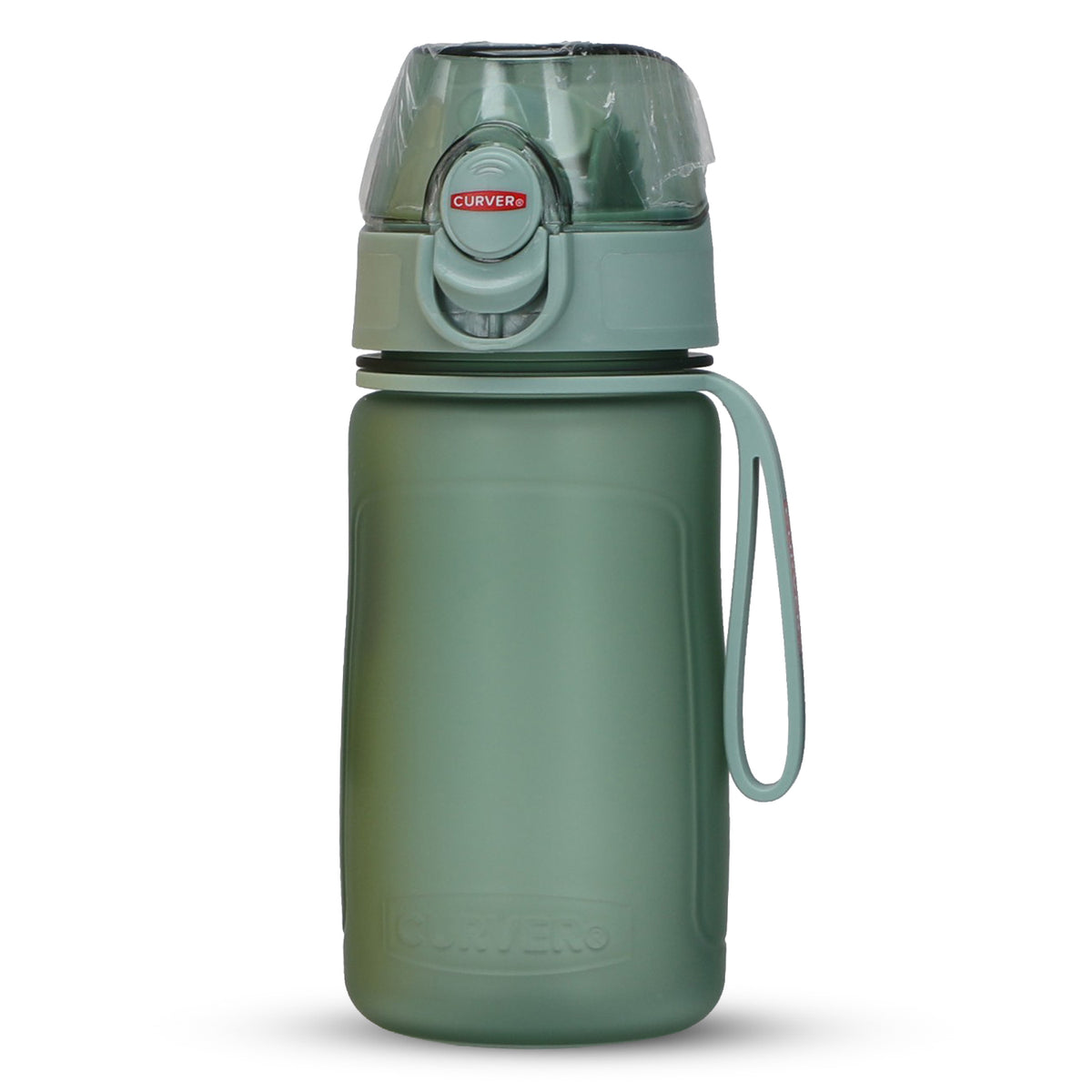 Curver Water Bottle with Flip-Top Lid and Carry Strap (420ml) - Pastel Green V32513927 0