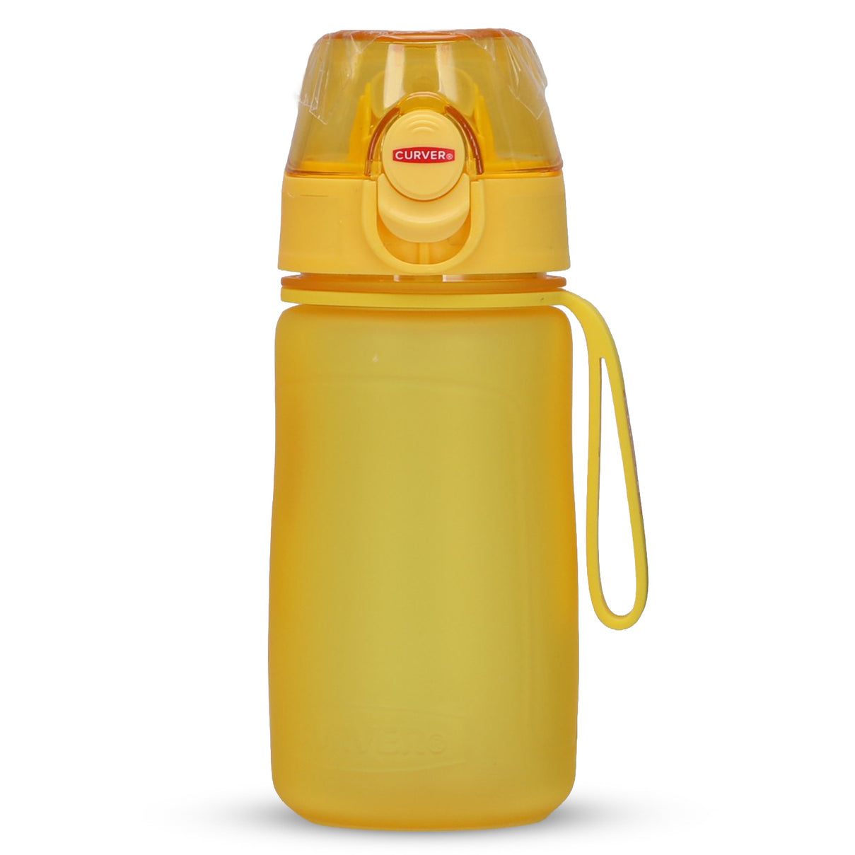 Curver Water Bottle with Flip-Top Lid and Carry Strap (420ml) - Bright Yellow V32512300 0