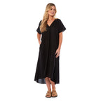 Charlotte West Linen Dress (Size - 10) - Black_8697738_1