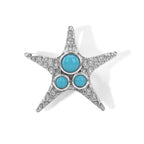 GP - Sleeping Beauty Turquoise & Blue Sapphire Pendant in Rhodium Overlay Sterling Silver_8698283