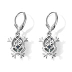 GP - Larimar & Blue Sapphire Living Creature Earring with Lever Back in Rhodium Overlay Sterling Silver 2.35 Ct._8698462_5