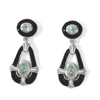 D'Joy - Ethiopian Opal Dangling Earring with Push Post in Rhodium Overlay Sterling Silver_8698729