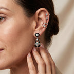 D'Joy - Ethiopian Opal Dangling Earring with Push Post in Rhodium Overlay Sterling Silver_8698729_2