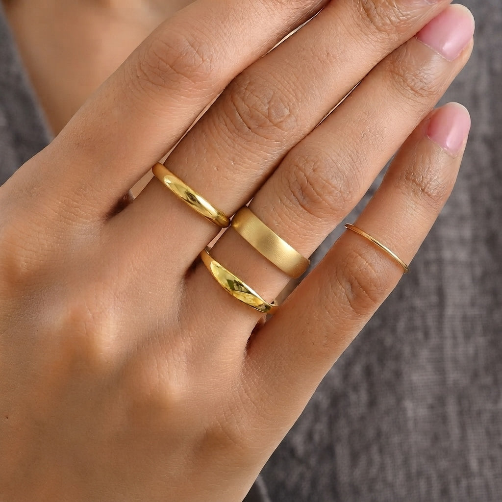 18K Vermeil Yellow Gold Plated Sterling Silver Band Ring 8698869 2