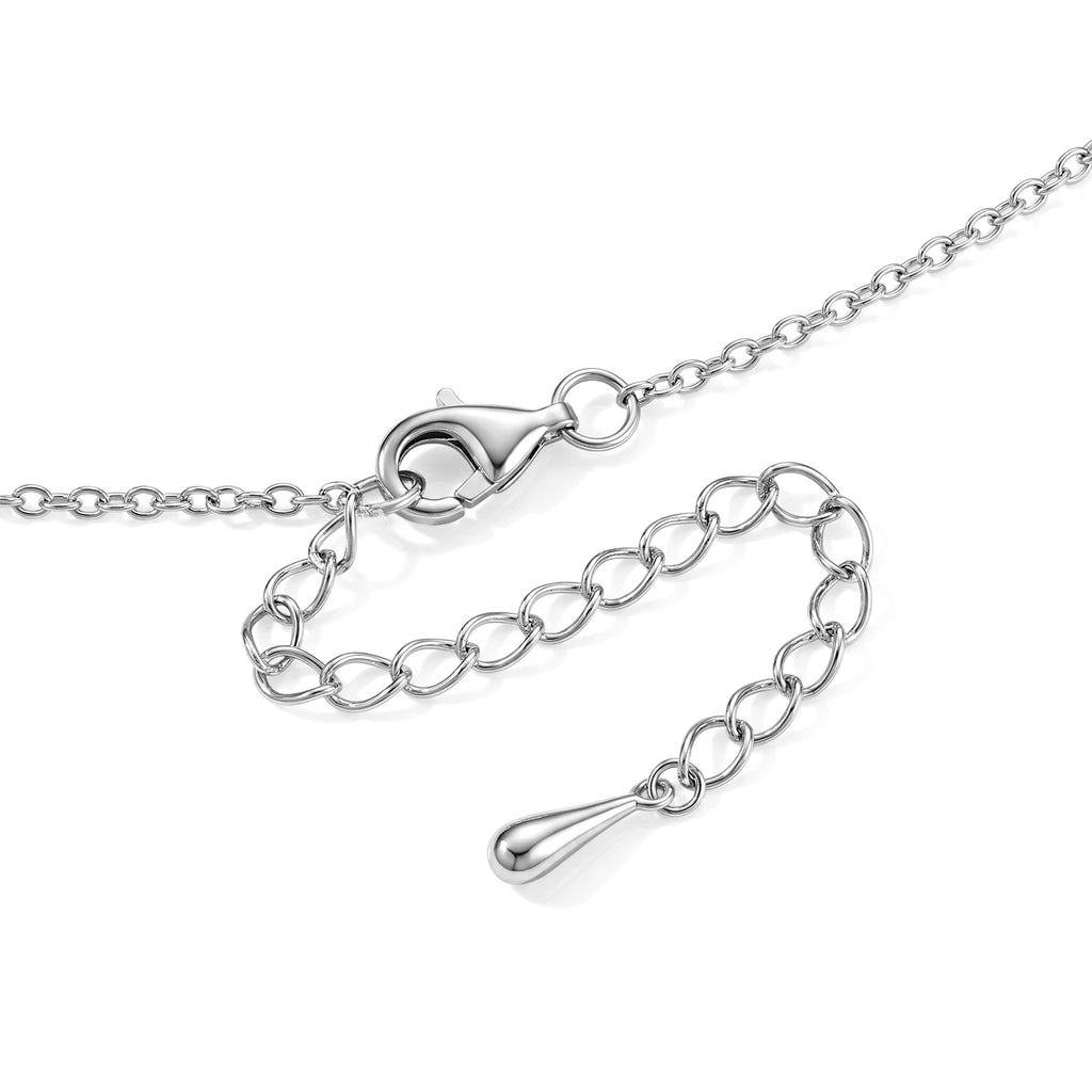 Lucy Q Lab Grown Diamond Fancy Necklace (Size - 18) in Rhodium OverlaySterling Silver, Silver Wt.8.5 Gms  0.250  Ct._8699210_3
