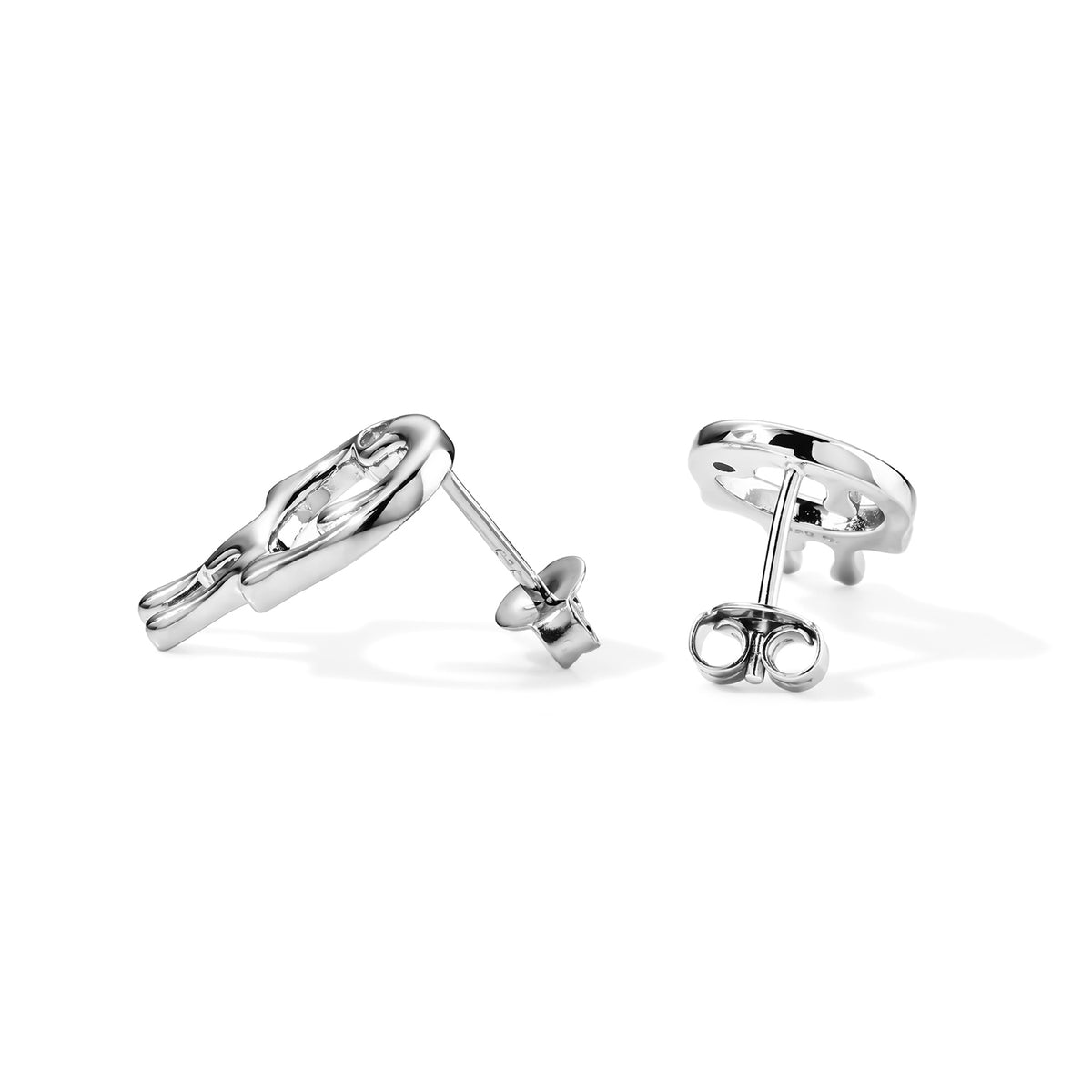 Lucy Q - Lab Grown Diamond Drip Earring with Push Back in Rhodium ...