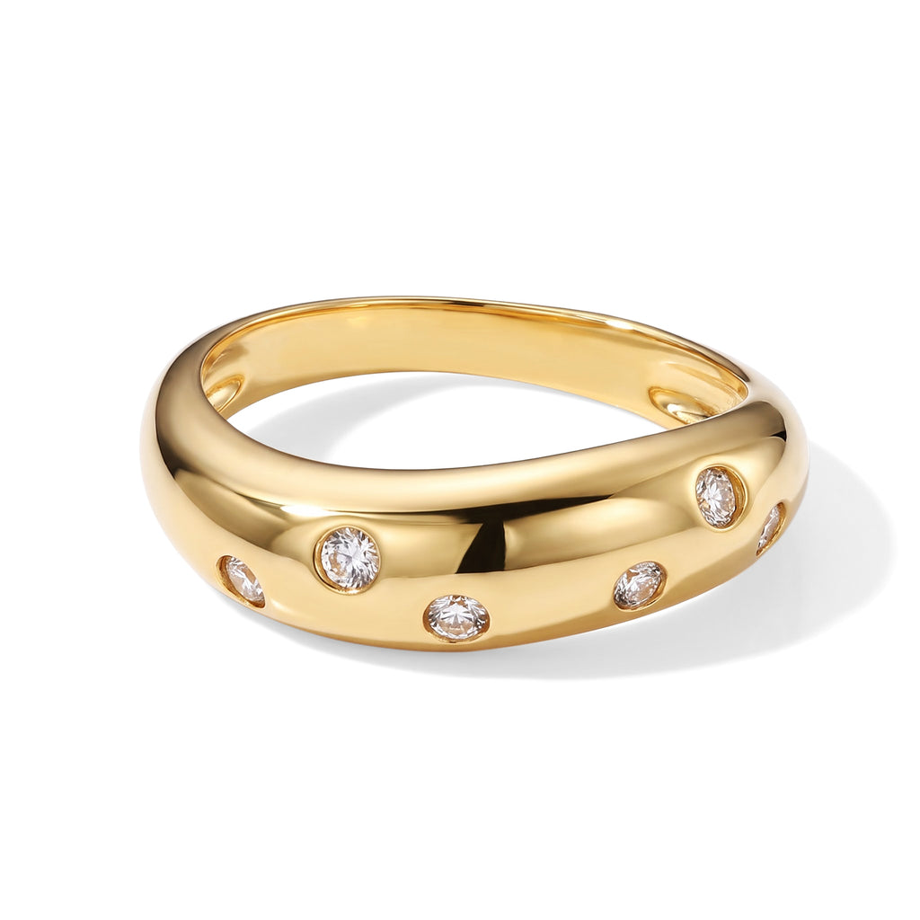 Lucy Q Lab Grown Diamond Band Ring in Rhodium OverlaySterling Silver  0.180  Ct._8699256