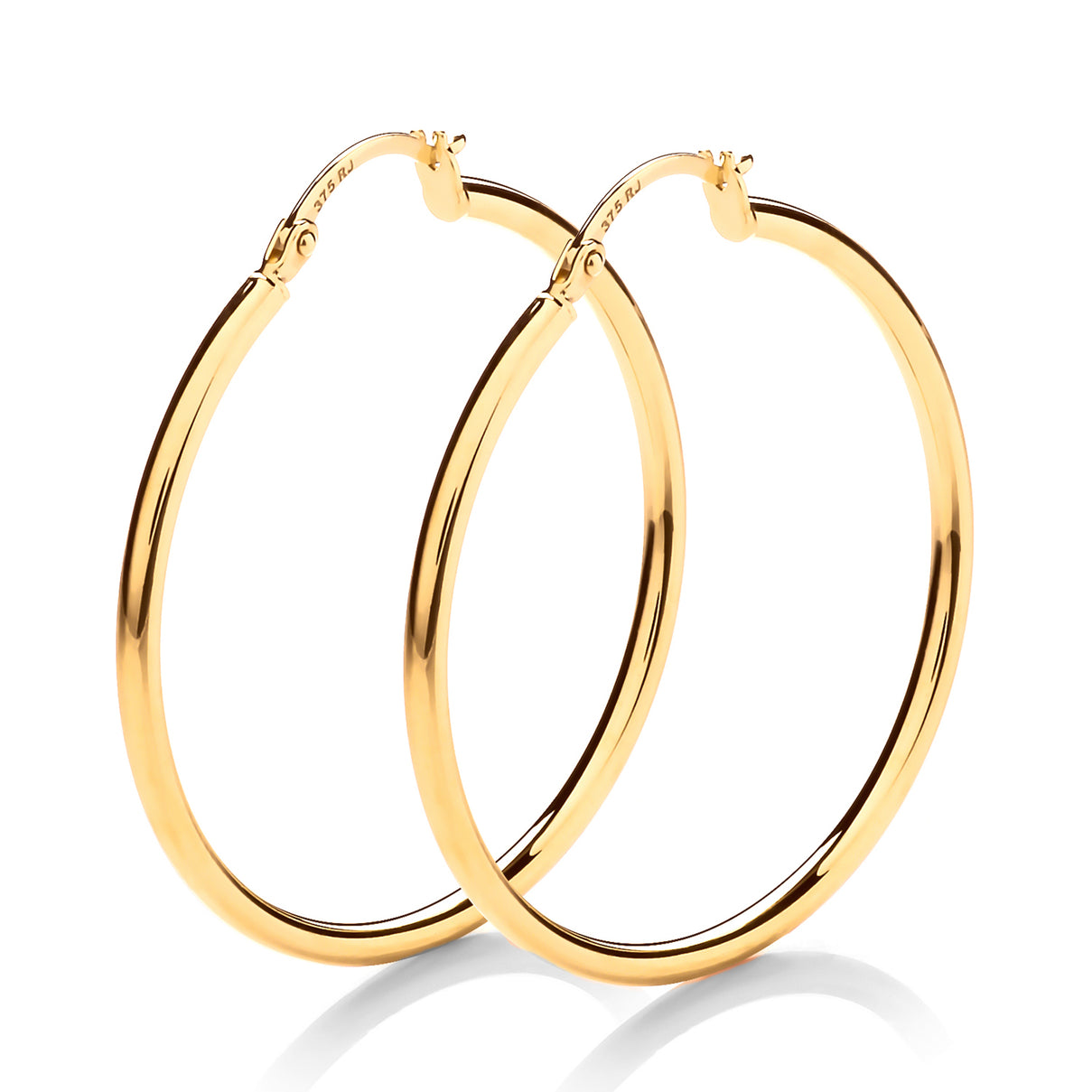 9K Yellow Gold Hoop Earring with Clasp 8699310 0
