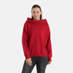 La Marey Cozy Fold-Over Turtleneck Knit Jumper (Size - S/M, 8-14) - Red_8699952