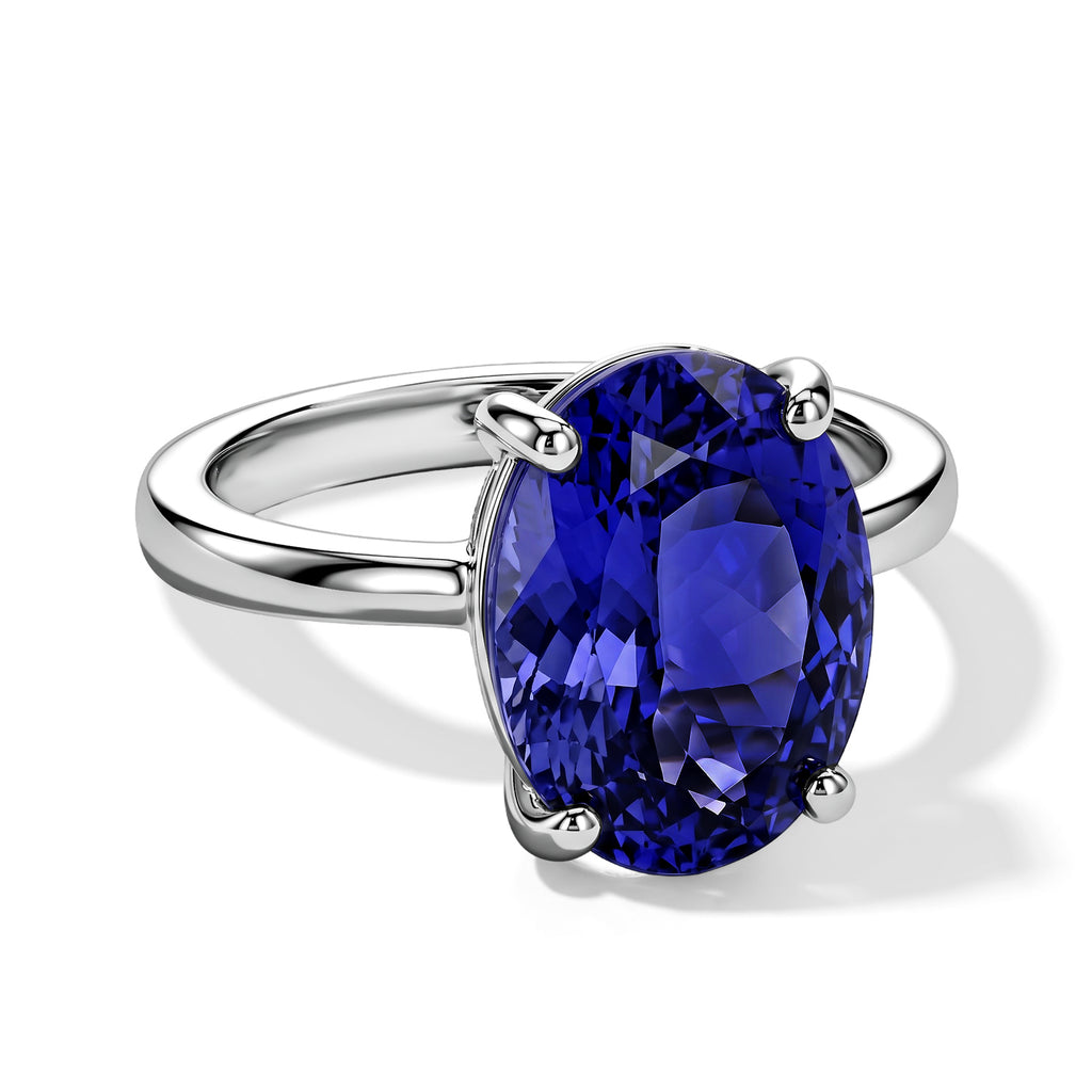 Rhapsody - 950 Platinum AAAA Tanzanite Solitaire Ring 6.16 Ct, Platinum Wt. 5.40 Gms_8699989