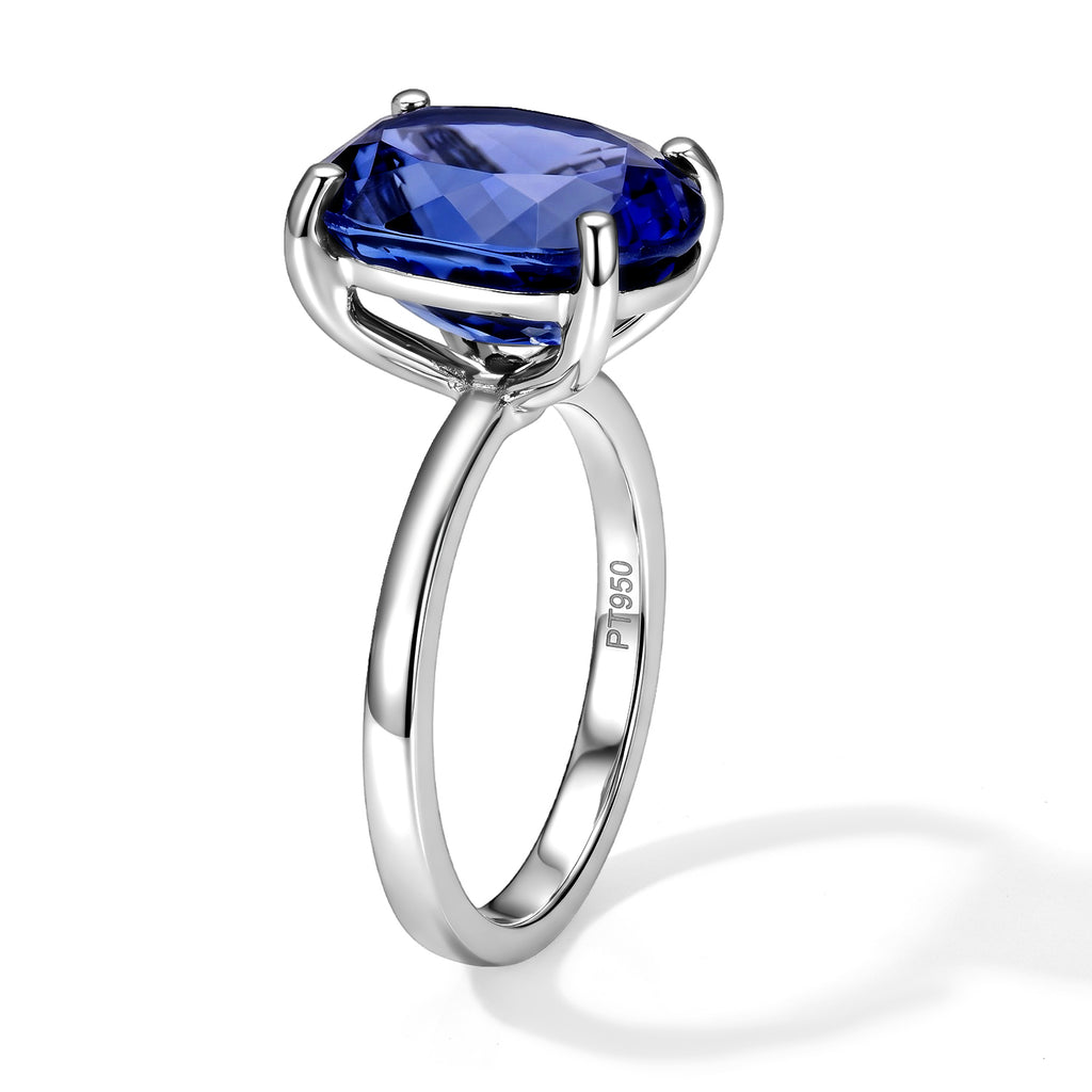 Rhapsody - 950 Platinum AAAA Tanzanite Solitaire Ring 6.16 Ct, Platinum Wt. 5.40 Gms_8699989_2
