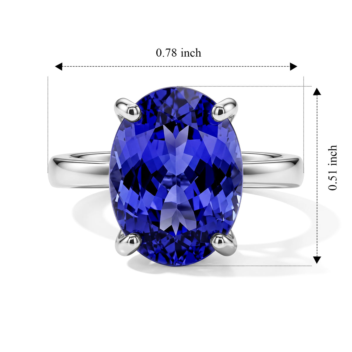 Rhapsody - 950 Platinum AAAA Tanzanite Solitaire Ring 6.16 Ct, Platinum Wt. 5.40 Gms 8699989 4