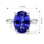 Rhapsody - 950 Platinum AAAA Tanzanite Solitaire Ring 6.16 Ct, Platinum Wt. 5.40 Gms_8699989_4
