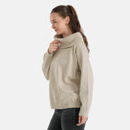 La Marey Cozy Fold-Over Turtleneck Knit Jumper (Size - S/M, 8-14) - Beige_8700019_2