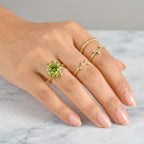 D'Joy Peridot Halo Ring in 18K YG VermeilSterling Silver  3.968  Ct._8700100_2