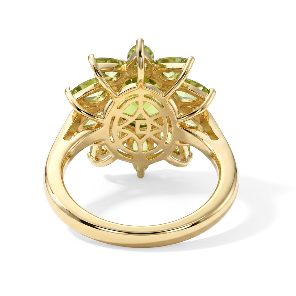 D'Joy Peridot Halo Ring in 18K YG VermeilSterling Silver  3.968  Ct._8700100_4