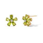 Luxuriant - Peridot & Lab Grown Diamond (SI/G-H) Earring with Push Post in Yellow Gold Plated Sterling Silver 2.05 Ct._8700115