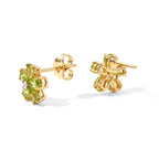 Luxuriant - Peridot & Lab Grown Diamond (SI/G-H) Earring with Push Post in Yellow Gold Plated Sterling Silver 2.05 Ct._8700115_3