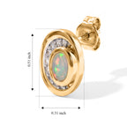 D'Joy - Ethiopian Opal & White Zircon Earring with Push Post in Yellow Gold Plated Sterling Silver_8700330_4