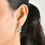 D'Joy - AAA Ethiopian Opal & White Zircon Dangling Earring in Rhodium Overlay Sterling Silver 1.74 Ct._8700331_1