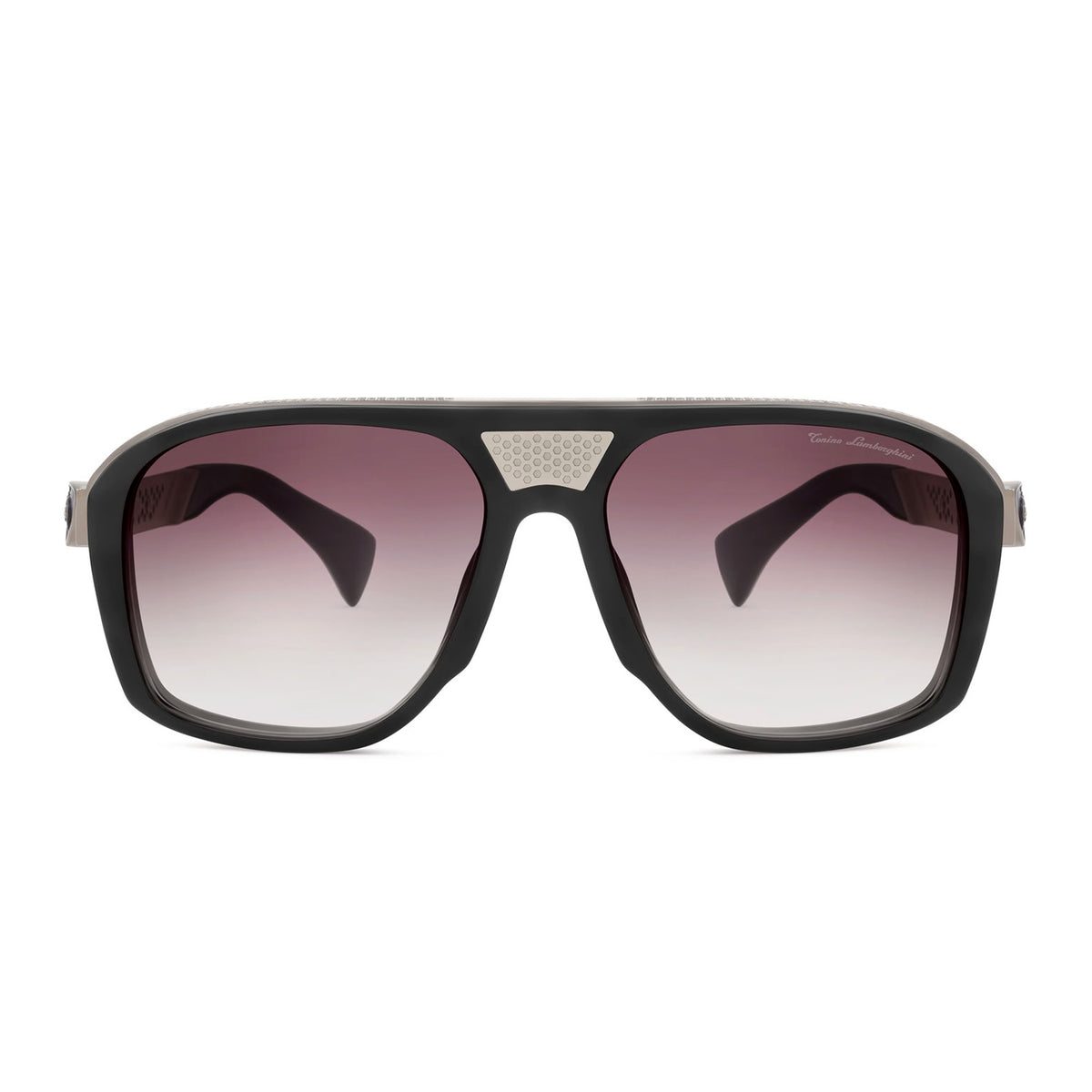 Tonino Lamborghini Eyewear- Oversized Black Aviator Mask Sunglasses 8701091 0