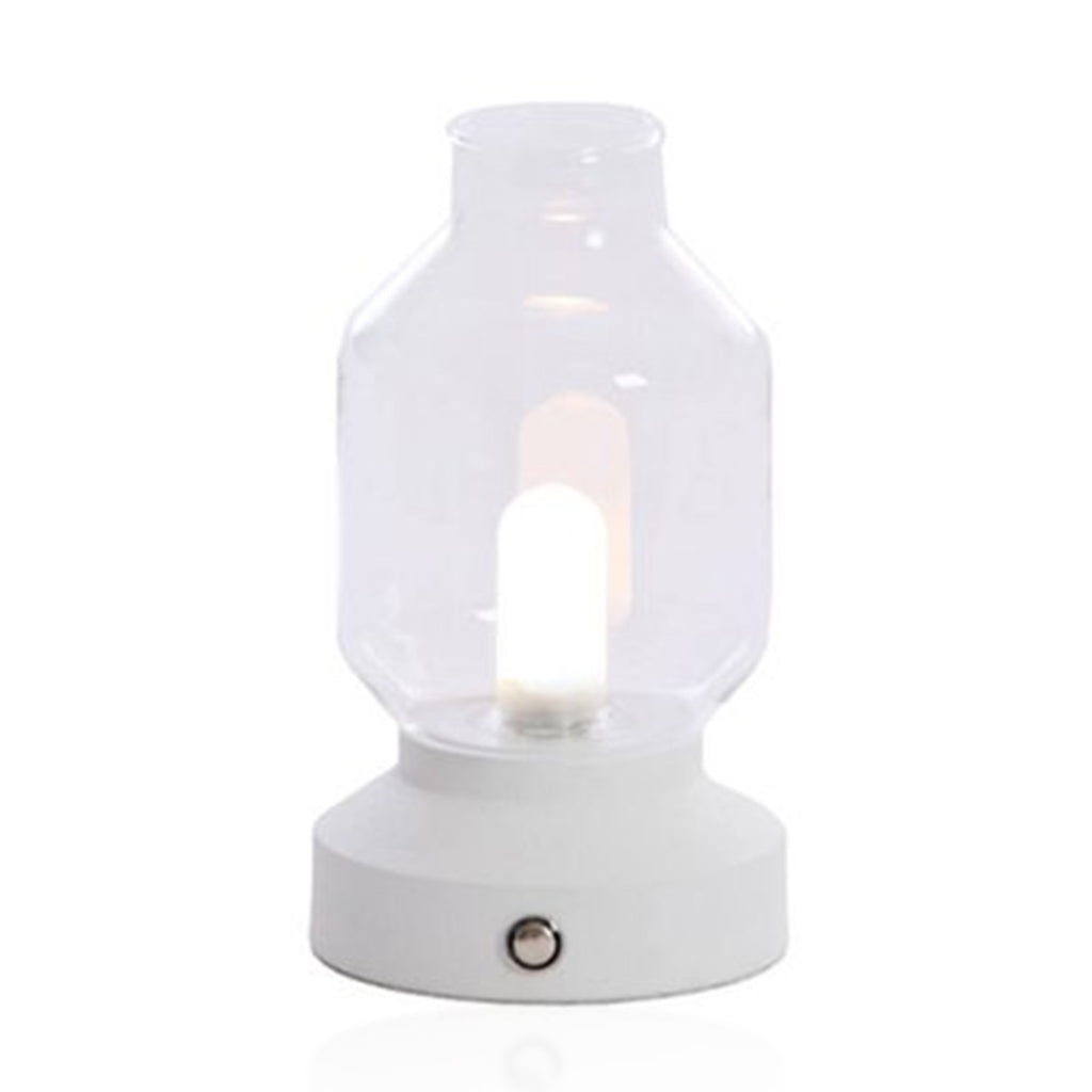 Light & Living Merey Rechargeable LED Table Lamp (19 cm) - Clear & Cream_8701140