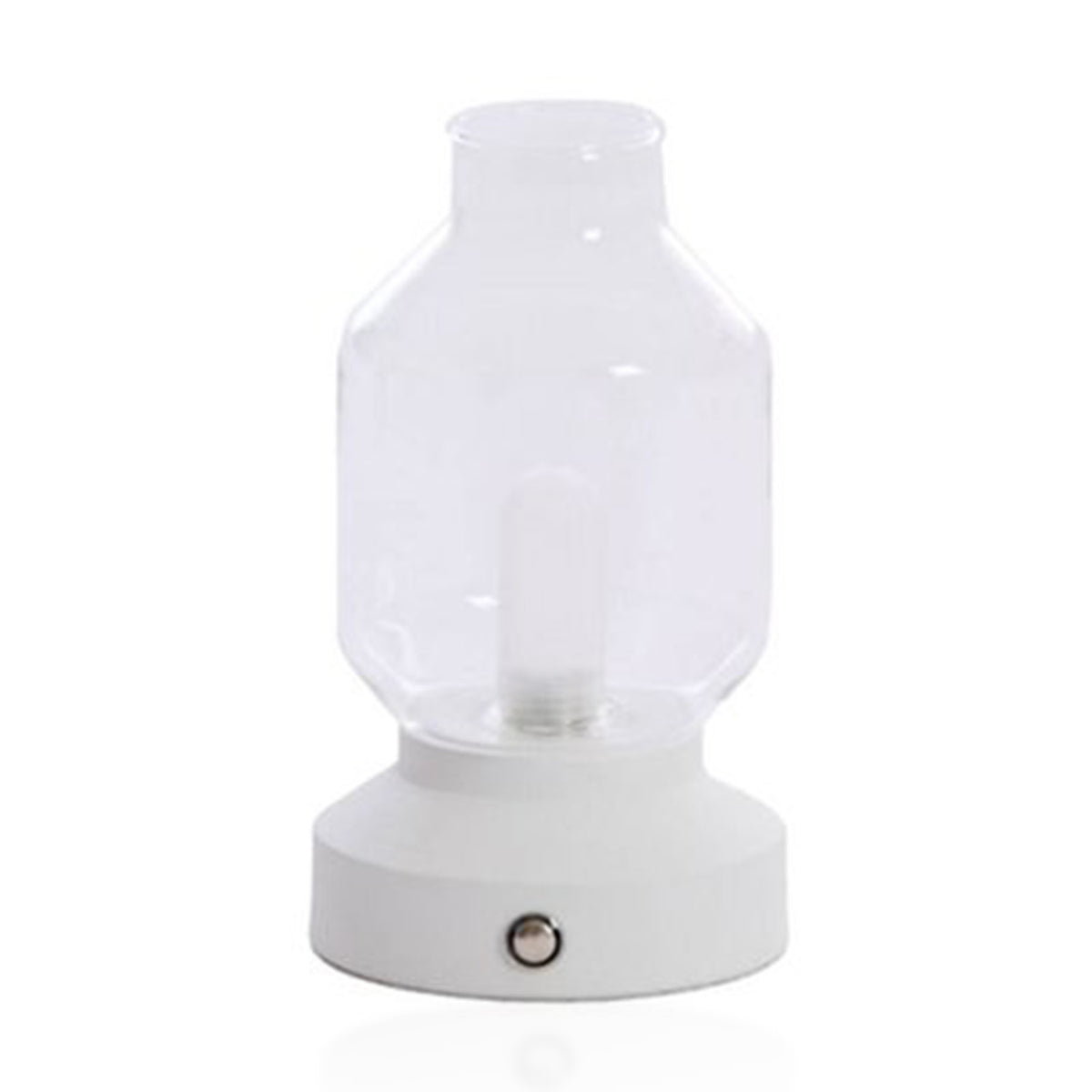Light &amp; Living Merey Smoked Glass Rechargeable LED Table Lamp (19 cm) - Black 8701140 1