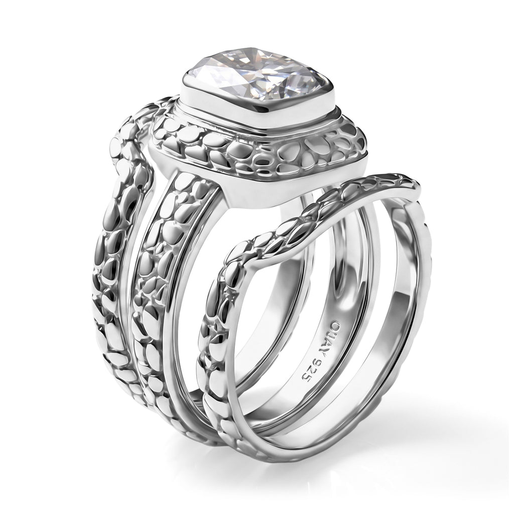 D'Joy Moissanite Ring Sterling Silver  2.690  Ct._8701338_2