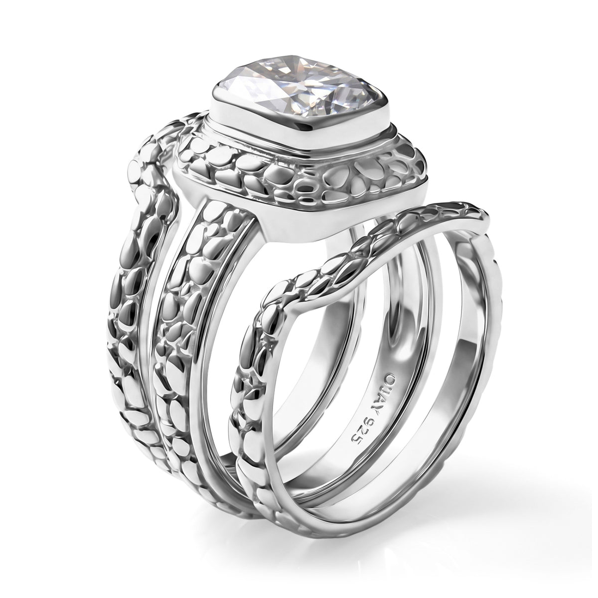 Royal Bali Collection - D'Joy Moissanite Ring in Sterling Silver 2.70 Ct. 8701338 2