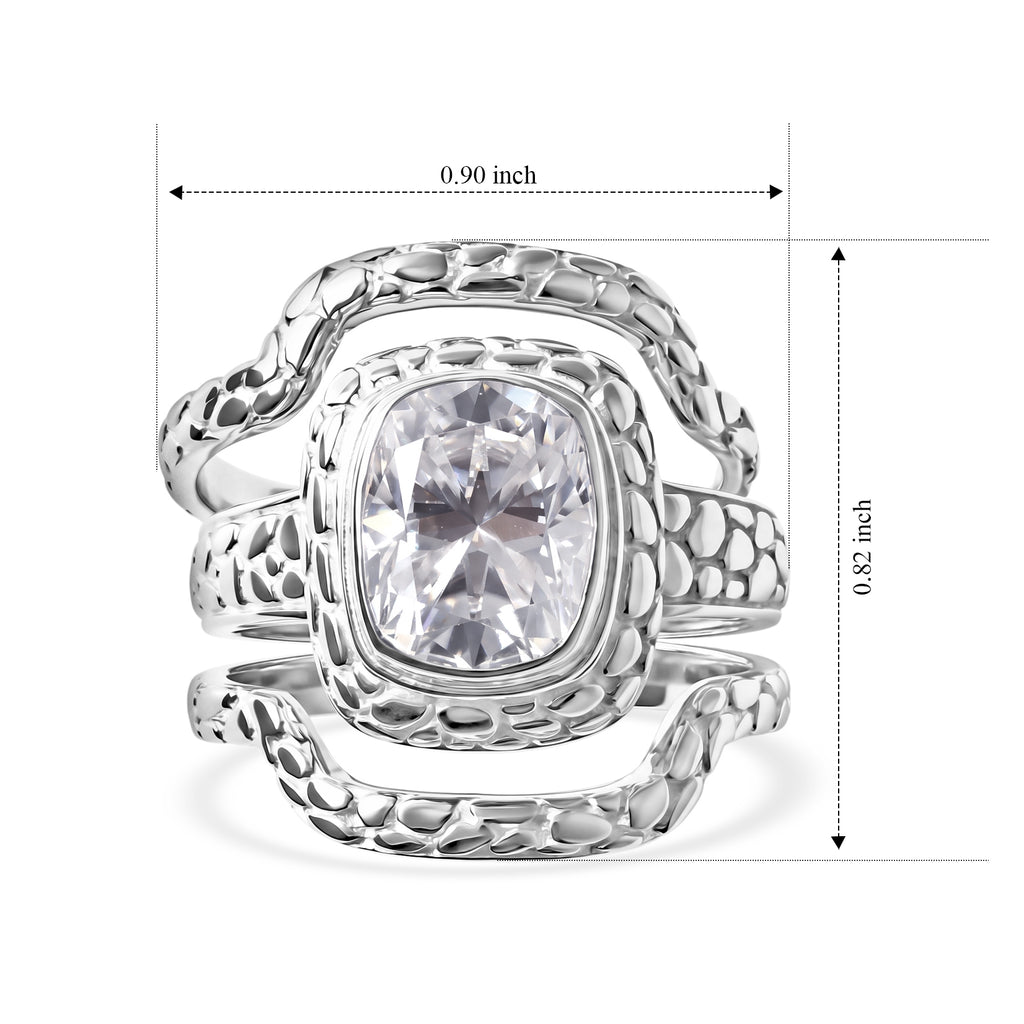 D'Joy Moissanite Ring Sterling Silver  2.690  Ct._8701338_4