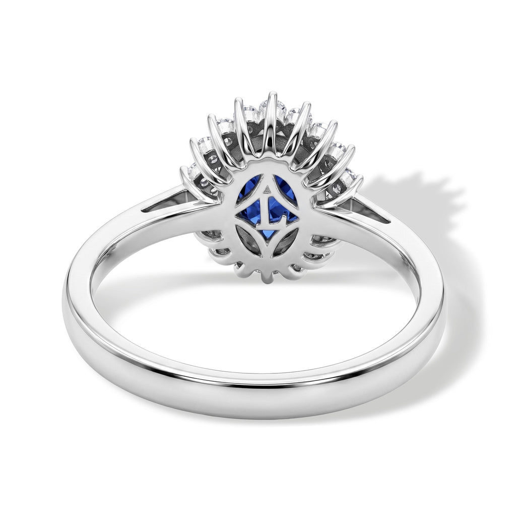 Luxuriant Blue Spinel, Lab Grown Diamond Ring in Rhodium OverlaySterling Silver  1.720  Ct._8701940_4