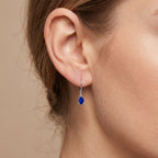 D'Joy - Blue Spinel Earring with Lever Back in Rhodium Overlay Sterling Silver 1.80 Ct._8702112_1