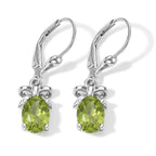 D'Joy - Peridot Solitaire Lever Back Earring in Platinum Overlay Sterling Silver 2.64 Ct._8702132