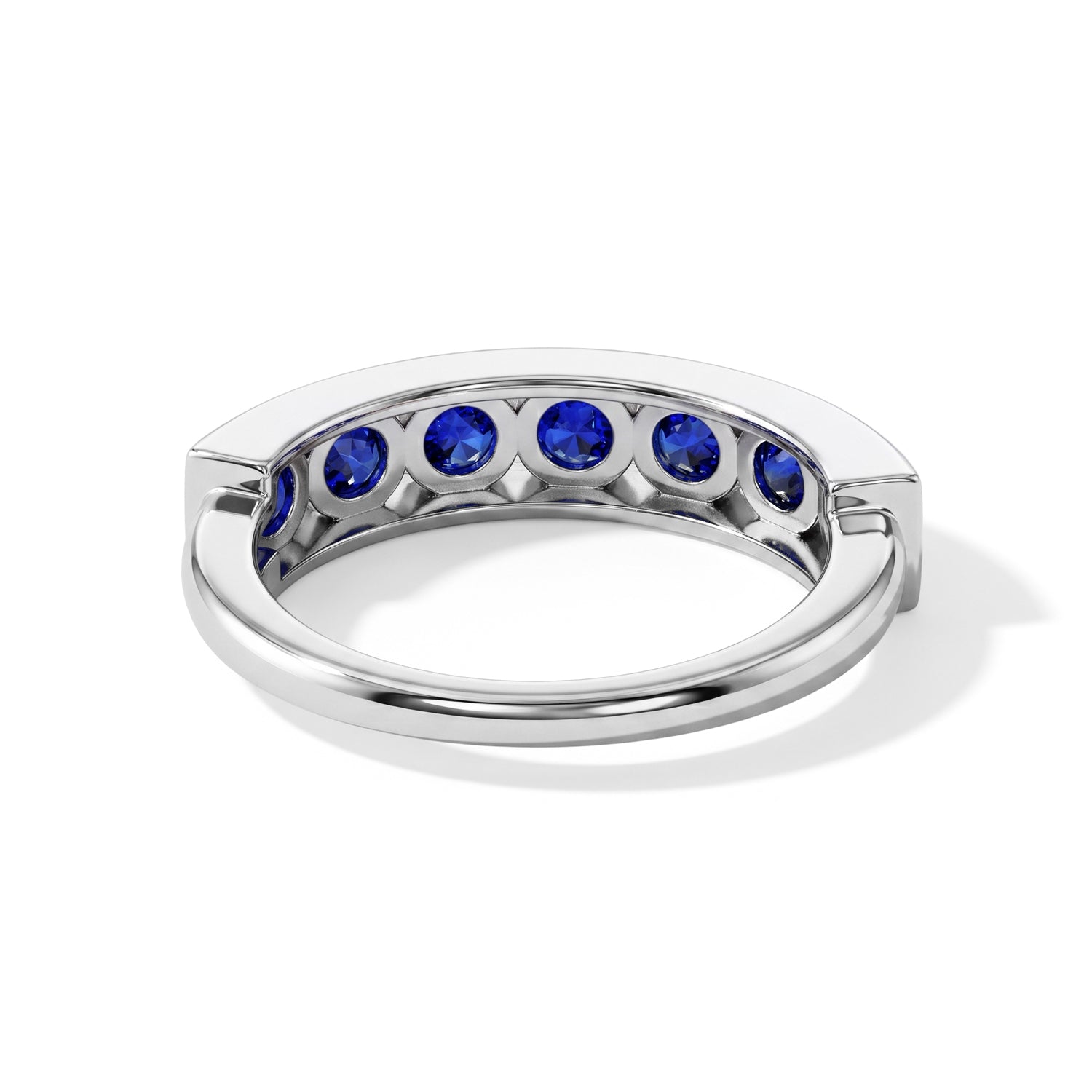 LIVE FROM BRAZIL D'Joy - Premium Cobalt Blue Spinel Half-Eternity Band Ring in Rhodium Overlay Sterling Silver 1.54 Ct. 8702173 5