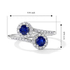 D'Joy Tanzanian Blue Spinel, White Zircon Ring in Rhodium OverlaySterling Silver  1.200  Ct._8702182_5