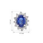 D'Joy - Tanzanian Blue Spinel & White Zircon Earring with Push Back in Rhodium Overlay Sterling Silver 2.44 Ct._8702207_4