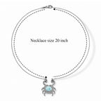 D'Joy - Larimar & Blue Sapphire Necklace (Size - 20) in Rhodium Overlay Sterling Silver 4.00 Ct._8702387_4