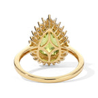 Luxuriant - Peridot & Lab Grown Diamond (SI/G-H) Halo Ring in 18K Vermeil Yellow Gold Plated Sterling Silver 3.20 Ct._8703634_4