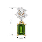 D'Joy Natural Chrome Diopside, White Zircon Main Stone With Side Stone Earring Sterling Silver  1.286  Ct._8704300_4