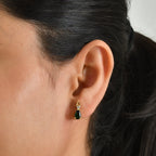 D'Joy Natural Chrome Diopside, White Zircon Main Stone With Side Stone Earring Sterling Silver  1.518  Ct._8704323_1
