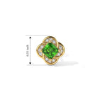 D'Joy Natural Chrome Diopside, White Zircon Main Stone With Surrounding Stone Earring Sterling Silver  0.834  Ct._8704404_4