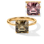 TODAY ONLY DEAL - 9K Yellow Gold AAA Natural Turkizite Royal Asscher Cut Solitaire Ring 3.00 Ct._8704978