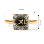 TODAY ONLY DEAL - 9K Yellow Gold AAA Natural Turkizite Royal Asscher Cut Solitaire Ring 3.00 Ct._8704978_5